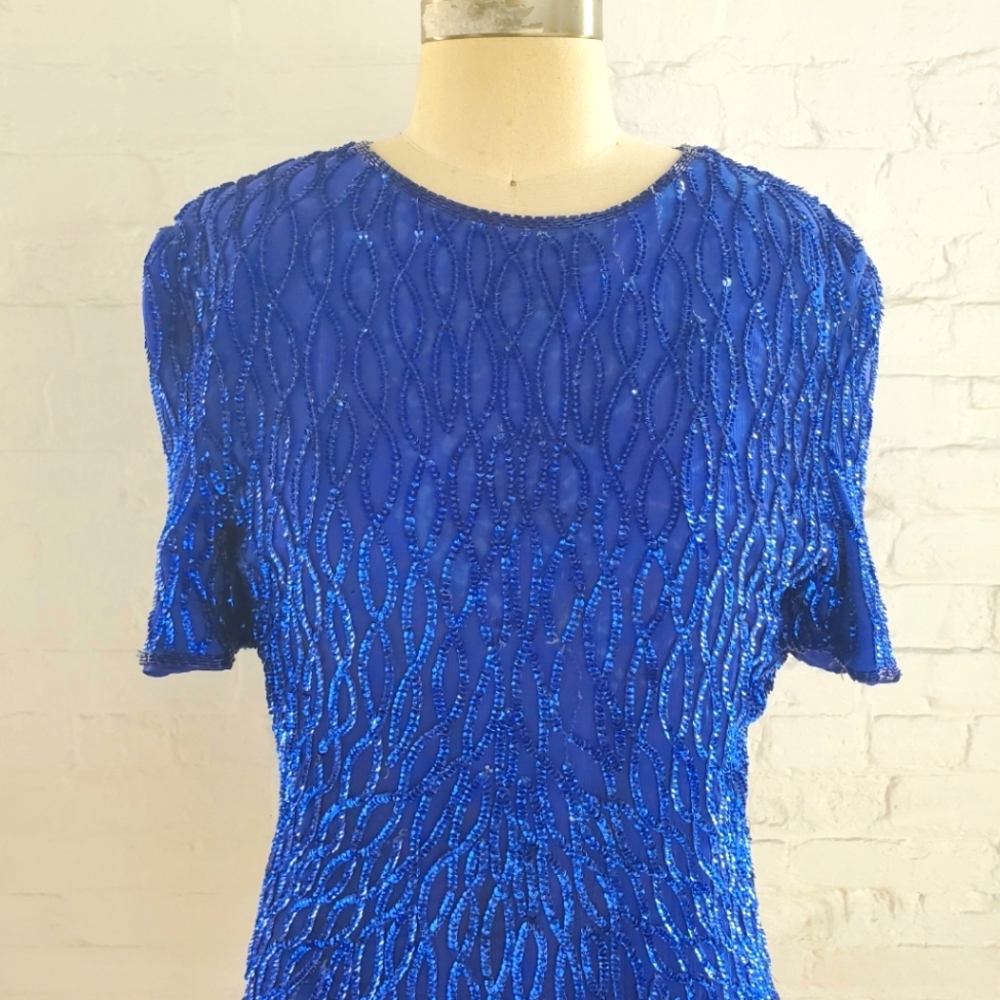 Lawrence kazar  Blue vintage top .size  PXL
